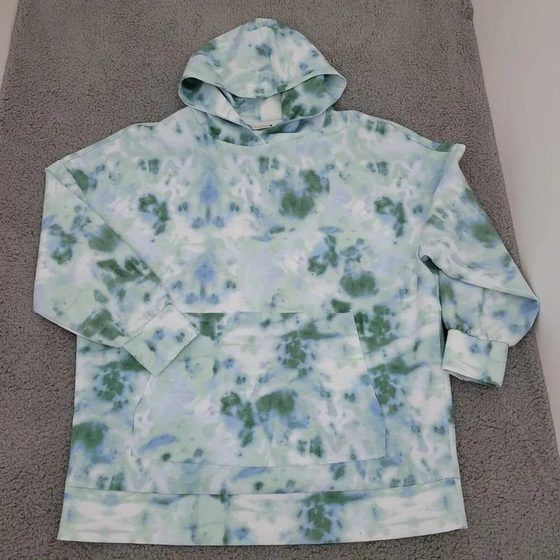 ✨ Sudadera Oversize ZARA Tie-Dye Verde/Azul Talla S (Impecable) 🎨 – photo 2